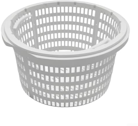 Durashmall Eficiente cesta de skimmer de piscina de 18 cm para bombas en el suelo y sobre el suelo, filtros, protección contra escombros, malla de plástico, color blanco, paquete de 1 o 2 (1 unidad)