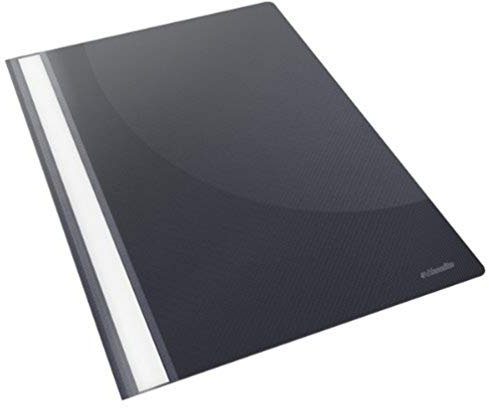 Esselte A4 Schnellhefter mit transparentem Vorderdeckel, 25 Stück schwarz