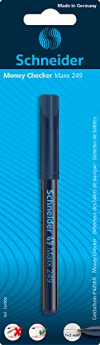 Schneider 124900 Maxx 249 Money Checker (Strichstärke: 1+3 mm, Geldschein-Prüfstift) 10er Pack