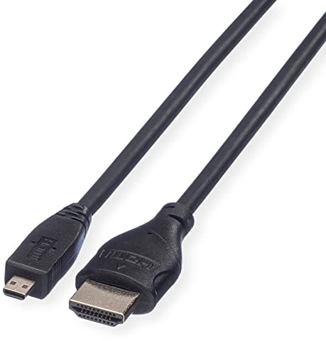 ROLINE HDMI High Speed Kabel mit Ethernet, HDMI ST - Micro HDMI ST, 2 m