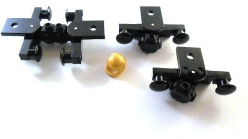 Lego Eisenbahn Kupplung & Puffer mit Magnet - 2 Paar in Schwarz - 4 Stück - Kompatibel mit Lego Eisenbahn-Sets, Robuste Verbindung für Waggons