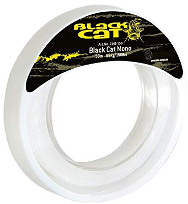Black Cat Ø1,0mm Mono Leader 50m 54kg,120lbs, klar, 1,0 mm