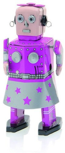 Blechroboter - Roboter - Name: Venus - mit Uhrwerkantrieb - inkl. Aufziehschlüssel bzw Kurbel - Höhe: ca. 14 cm - Material: Blech von Wendekreis Berlin