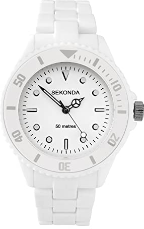 Sekonda Damen Analog Quarz Uhr mit Gummi Schließe