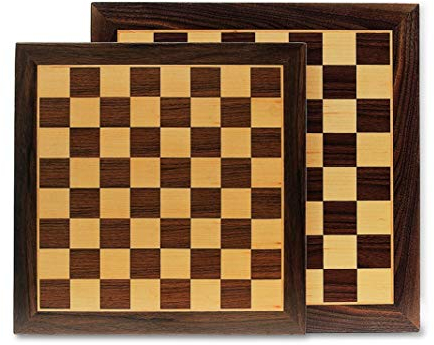Cayro - Tablero Ajedrez - Madera Oscura - Tamaño de 40 x 40 cm - Calidad Artesanal - Acabado Impecable - Diseño Elegante - Resistente y Duradero Hecho a Mano