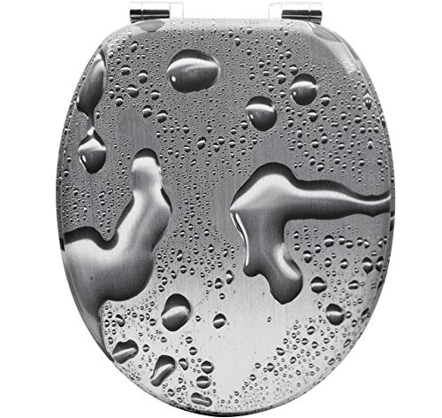 WOLTU Tapa de WC Tapa de Inodoro Asiento de Inodoro Bisagra de Cierre Suave Instalar Rápida Antibacteriano Forma de O