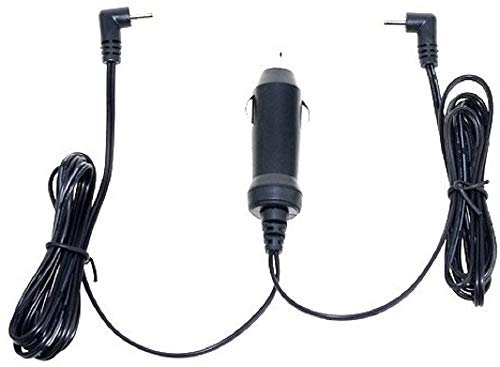 Chargeur Voiture Allume Cigare 12V pour Remplacement Lecteur DVD Double TV Wolder Free Twin 9.0 avec 2 sorties écrans puissance du câble d'alimentation