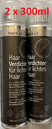 Vorratsangebot! 2 x Hairfor2 Haarverdichtungsspray 300ml (Schwarz)
