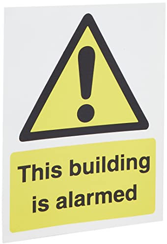 Seco This Building is Alarmed Sign, Cartello Allarme, 150 mm x 200 mm, Vinile Autoadesivo