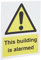 Seco This Building is Alarmed Sign, Cartello Allarme, 150 mm x 200 mm, Vinile Autoadesivo