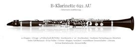 F.A.Uebel 621-AU B-Klarinette AUSTRIA, Modell Österreich, incl. Etui u. Zubehör