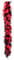 PAPSTAR Federboa schwarz/rot, 1,80 m