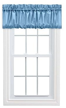 Ellis Curtain Stacey Sheer Balloon Valance, 60 x 15, Slate