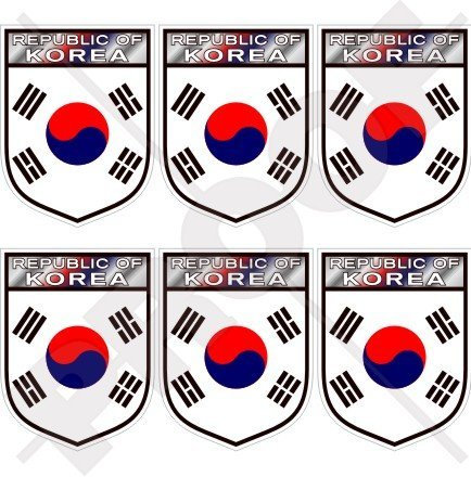 Südkorea Shield daehan minguk Korean 40 mm (4,1 cm) Mobile Handy Vinyl Mini Sticker, Aufkleber X6