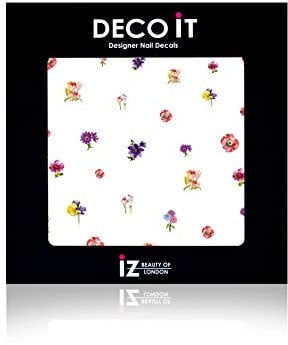 Watercolour Flowers & Poppy Nail Decals/Stickers by iZ Beauty LDN