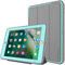 TECHGEAR D-Fence Étui pour iPad 9.7 (2017/2018) - Housse Coque Rigide, Protection Anti-Choc avec Support/Protection Écran Amovible Compatible pour iPad 9,7 5ème et 6ème gén [Gris/Aqua]