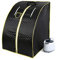 Flyelf Portable Sauna Thérapeutique Vapeur Spa Chaise Maison Relax 98 x 70 x 80 cm 1.8L (Noir)