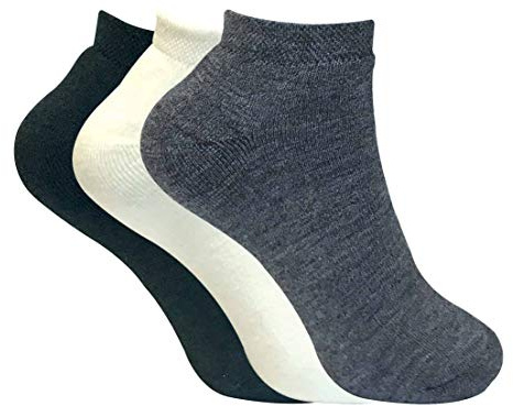 3 Pairs Ladies Thick Winter Warm Cushioned Coloured Low Cut Ankle Short Thermal Trainer Socks
