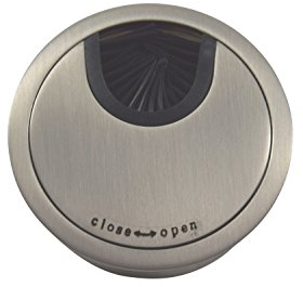 Kabeldurchführung 60 mm Kabeldurchlass KDM Edelstahl Optik silber Made in Germany von Oskar Lehmann