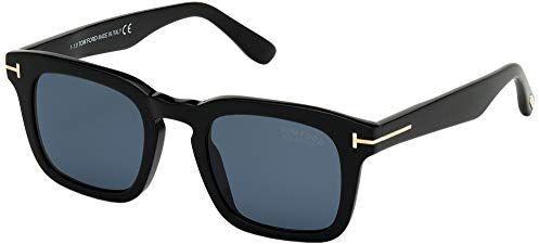 Tom Ford Occhiali da Sole DAX FT 0751 Shiny Black/Blue 48/22/145 unisex