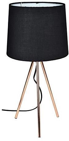 SAMIRA Lampada da Tavolo con treppiede in Metallo Color Oro Rosa, abat Jour MOD. Michelle