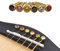 Rayzm Gitarrenbrückenstifte, Messinggitarren-Endstift-Set, 6 Stück Kristallkopf-Gitarrensaiten mit festem Kegel, verschiedene farbige Gitarrennagelstifte