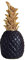 Herbests Ananas Deco Ornamente,Nordic Modern Resin Ananas Dekorative Figur Tischdeko für Geburtstagsfeier, Fenster, Schlafzimmer Desktop Deko,Schwarz,6.5 x 15 cm