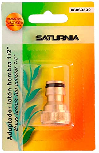 SATURNIA Adaptador Manguera Laton 1/2 Hembra, Adaptador Grifo, Conector Grifo A Conector Rapido
