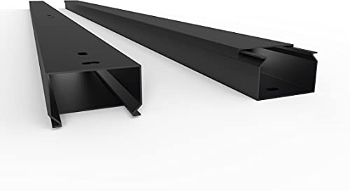 Kabelkanal Pro mit Bodenlochung, Kabelschacht 2m 40x25mm - 1x2m, Black - Schwarz