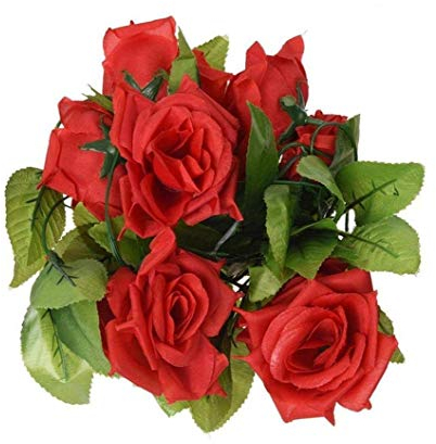 Multi Usage Simulation Rose Garland Novelty Silk Flowers Vine Decorative Artificial Flowers Garland for Wedding Party Red