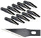 EHDIS 100 pezzi Lame di Cutter Precisione, Coltello di Olio Antiruggine, Lame di Ricambio per Taglierino di Precisione, Bisturi, #11, Nero