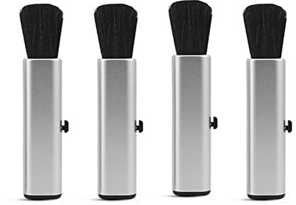 WANGCL Lot de 4 brosses de nettoyage portables pour ordinateur portable, clavier, téléphones portables, appareils photo, produits numériques, accessoires automobiles (argent)