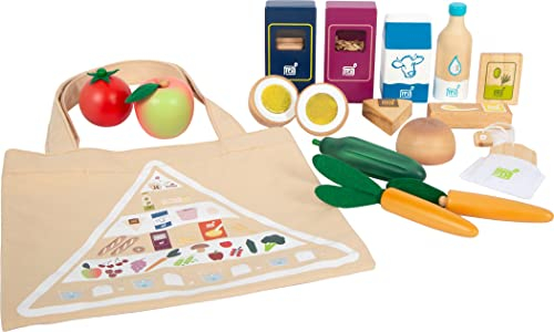 small foot Lebensmittel-Set vegetarisch fresh aus Holz, Spiellebensmittel-Set und Rollenspielzeug, ab 3 Jahren, 12284