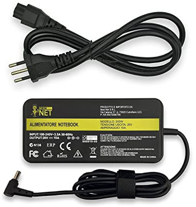 new net - Alimentatore Caricatore Caricabatteria da 20V 10A 200W Compatibile con Notebook ASUS TUF Gaming A15 FA506II-BQ027T FA507RE-HN057W FA506QM-HN060T FA506IU-HN174TS [ 6.0x3.7 mm ]