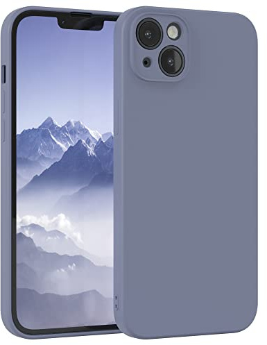 EAZY CASE - Custodia in silicone per iPhone 14 Plus Custodia morbida protettiva con protezione della fotocamera Protezione sottile Premium Cover TPU Telefono Bumper in Blu Acciaio
