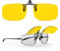 Goiteia Polarised Flip up Clip on Night Driving Glasses Anti Headlight Glare for Men Women,Effectively Minimize Glare from Oncoming Headlights,High Definition Vision(60 * 40mm)