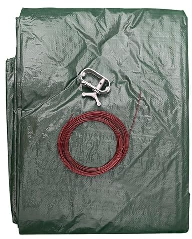 poolomio® Winterplane Winterabdeckung für runde Pools ? 420 cm | Schwimmbad Abdeckplane Überwinterung gewebegestärkt 110g/m² | inkl. Befestungsschnur