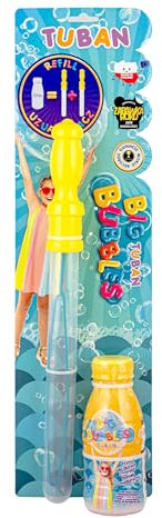 TUBAN Seifenblasen Set – Seifenblasen – Seifenblasen Schwert + 250 ml Seifenblasenflüssigkeit – Doppelte Füllung – Spielzeug für Kinder – Outdoor Seifenblasen Set