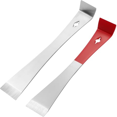 2uds Palanca de Metal, Acero Inoxidable Herramienta de Palanca Mini Plana Palanca Delgada Delgada Palanca Pequeña Pry Bar Raspador Multiusos para Raspar Tirar Levantar Remodelar la Cocina