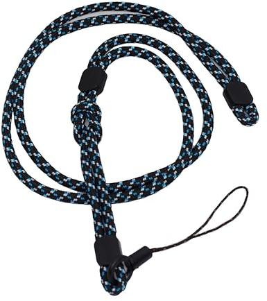 BAWAKO 4er Schlüsselbander trennbar, Umhängeband für Schlüssel Namensschild Handy Kamera, Lanyard Schlüsselanhänger Damen und Herren (Blau)