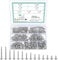 wugongshan 250 Pcs M4.2 Vis Autoforeuse Metal, Vis Autotaraudeuse en Acier Inoxydable 410, Vis à Tête Plate, Vis à Tête Cylindrique en Métal, Vis Autoperceuse, Vis Auto-foreuses pour Métal
