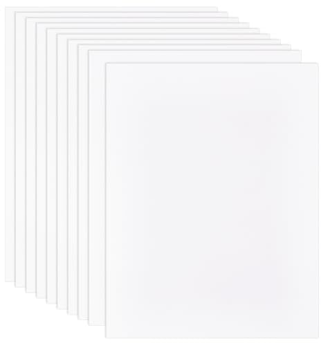 BENECREAT 10Pcs 28.2x21.7cm White Plastic Brim Insert, Rectangle Baseball Cap Visor Insert, Hat Brim Replacement Liner Shaper for DIY Repair Custom Brims, Craft Sewing, Cap Supplies Making