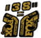 Autocollant de rechange pour fourche Fox 38 2021 E Bike Series Gold (mat)