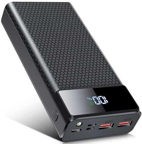 56800mAh 65W Power Bank USB-C Battery Pack, Portable Charger Fast Charging With LCD Display 4 Outputs & 2 Inputs Portable Power Bank Compatible with iPhone/tablet