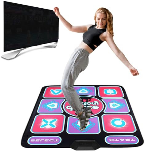 Dance Mat for Girls, Musical Dance Mat Games for TV Computer, Single User Dance Floor Mat, Musical Electronic Dance Step Mat, Kids Musical Dance Play Mat, Christmas Birthday Gift for Girls & Boys (C)