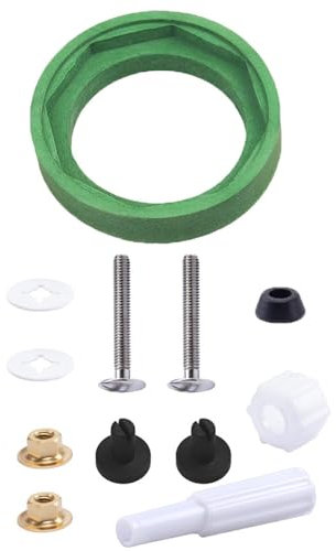 Dichtungssatz für Toilettenspülkasten und Schüssel, Dichtungsring für Wassertank, Toilettenersatzzubehör für Zuhause, Hotel, Büro(Mit Schraubenschlüssel)