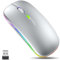 Wireless Bluetooth Mouse for Laptop – Slim Rechargeable Mouse 2.4GHz & Bluetooth Dual Mode, Silent Click, 800-1600 DPI, Portable Cordless Mouse for Windows, laptop, PC, Home & Office
