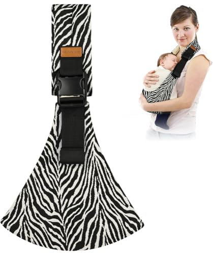 AOOWU Fascia Porta Bebe, Marsupio Neonato Regolabile, Fascia Neonato Ergonomico 6-36 Mesi, Traspirante Baby Carrier Facile da Indossare, Fascia Laterale per Neonati da 3 a 15 kg