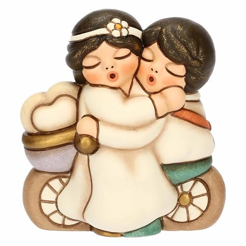 THUN - Sposini su bicicletta, piccoli - ceramica - Collezione Bomboniera - 5.9 x 4.1 x 6.4 cm