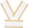 Gadpiparty 3 Pièces Carte départementale monter nom support mural pour enseigne pendaison monté signe de bureau acrylique plaque signalétique vierge Acier inoxydable Golden